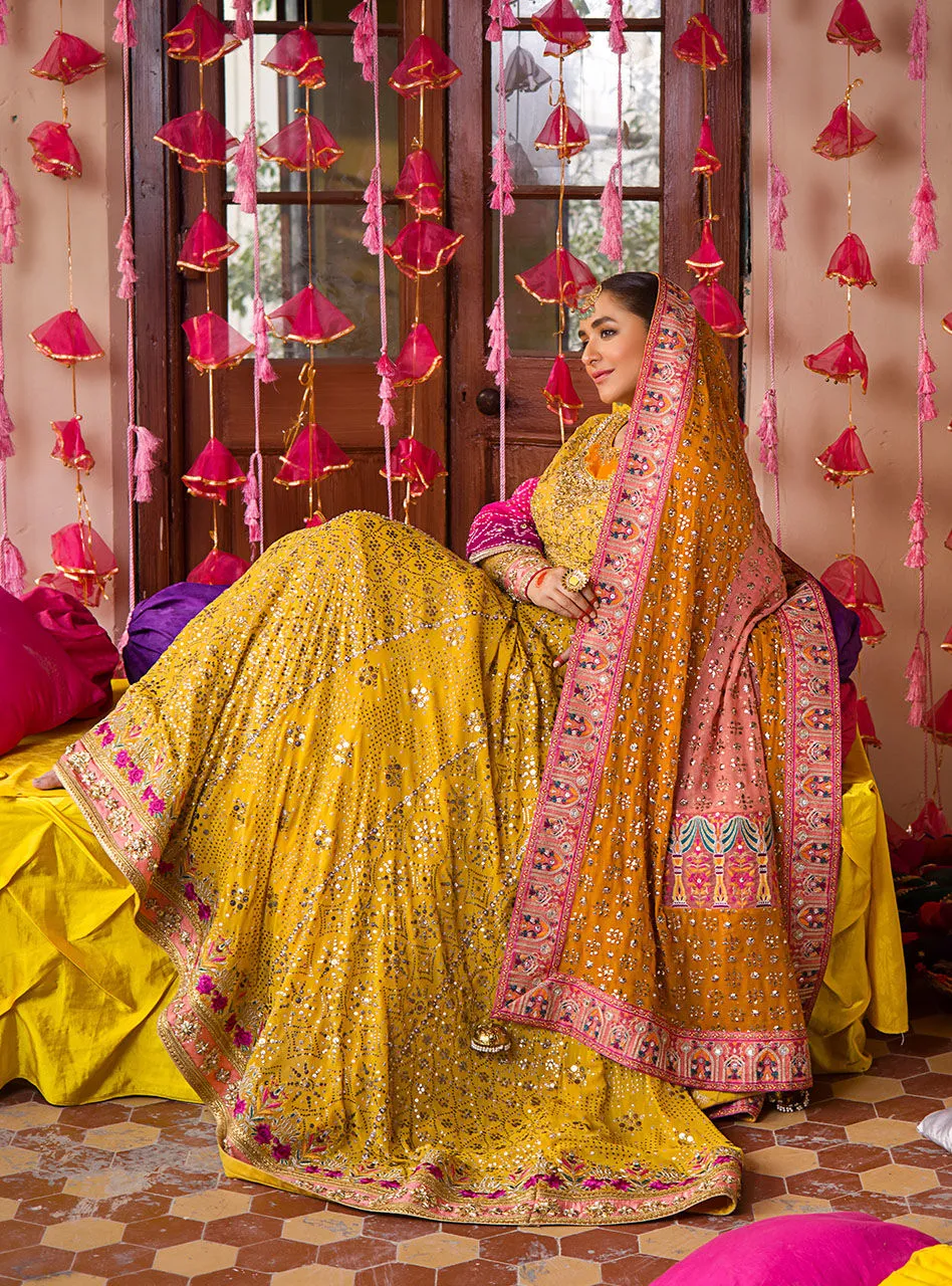 Designer Bridal Mehndi Frocks for Indian Bridal Wear
