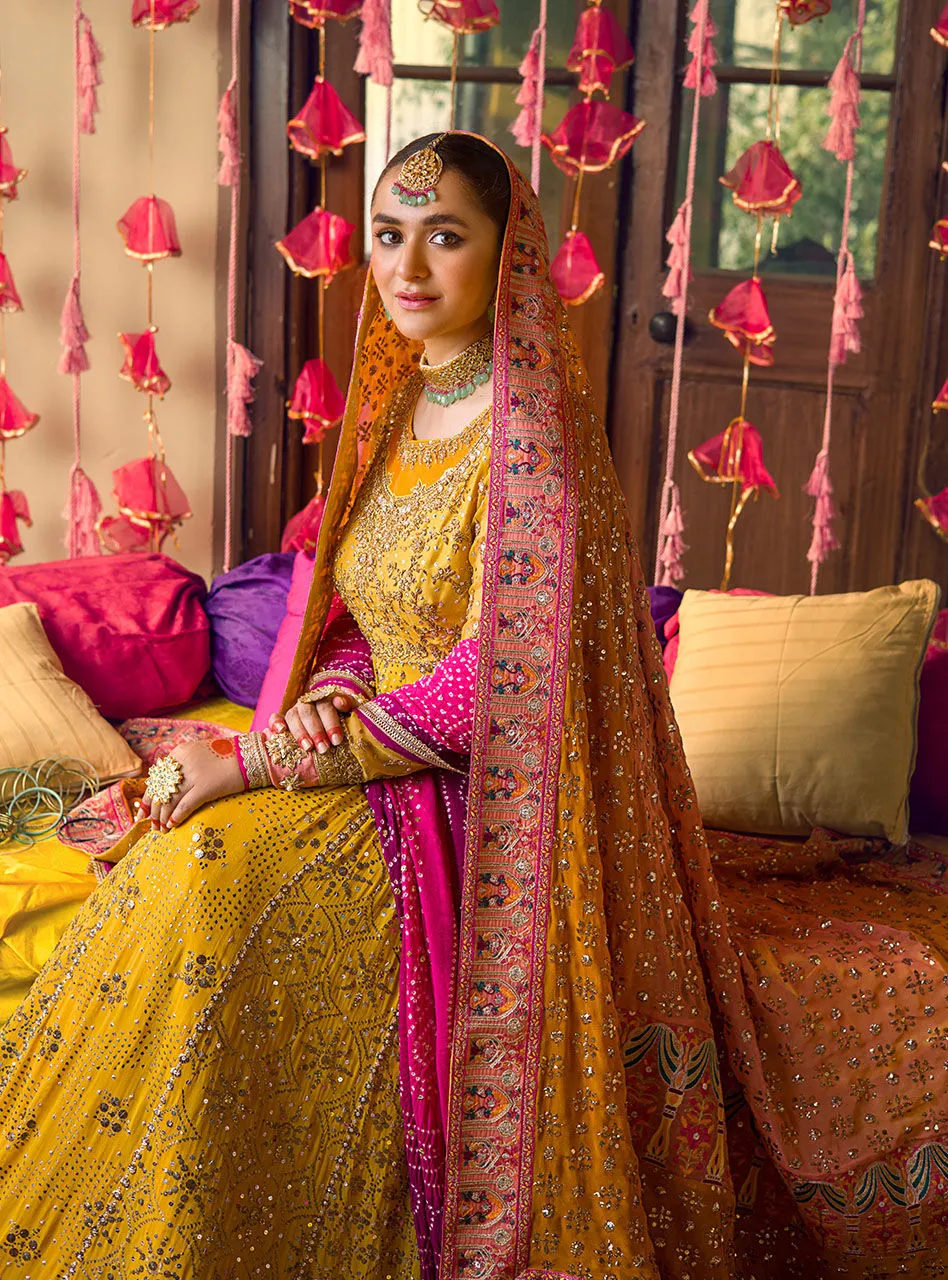 Designer Bridal Mehndi Frocks for Indian Bridal Wear