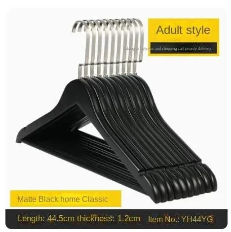 Elegant Black Wooden Hanger Collection for Organized Wardrobe Style