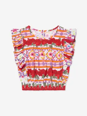 Guess Girls Geometric Flower Top in Multicolour