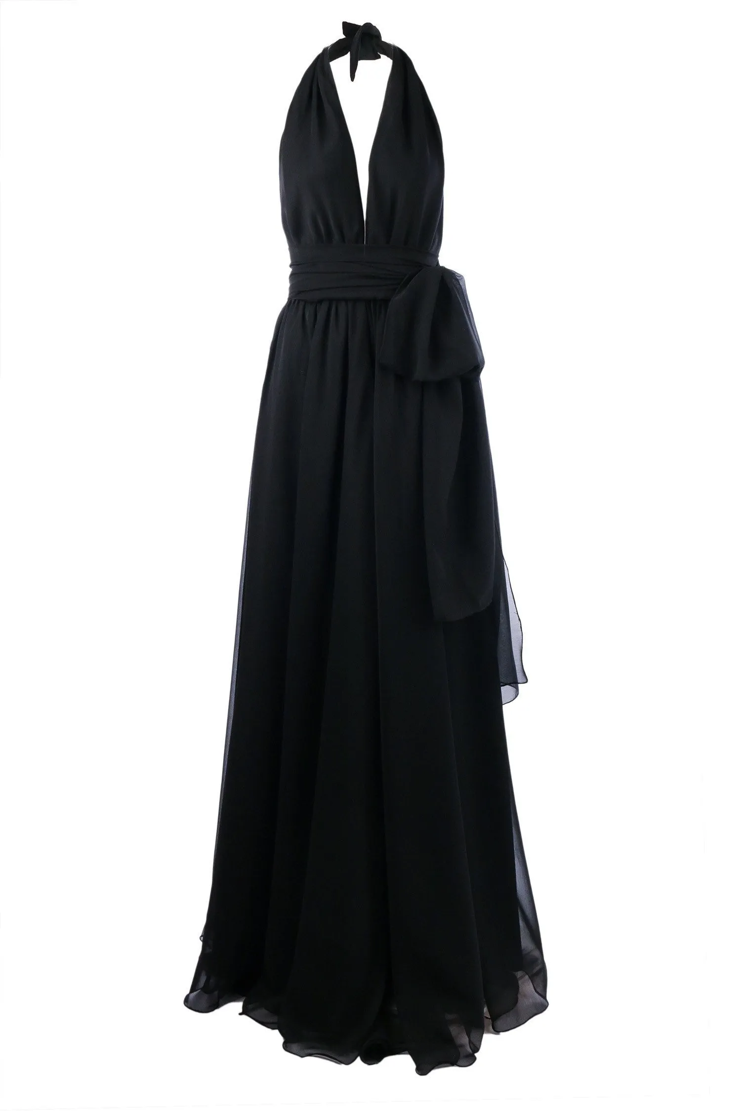 Harlow Gown in Black  | Chiffon