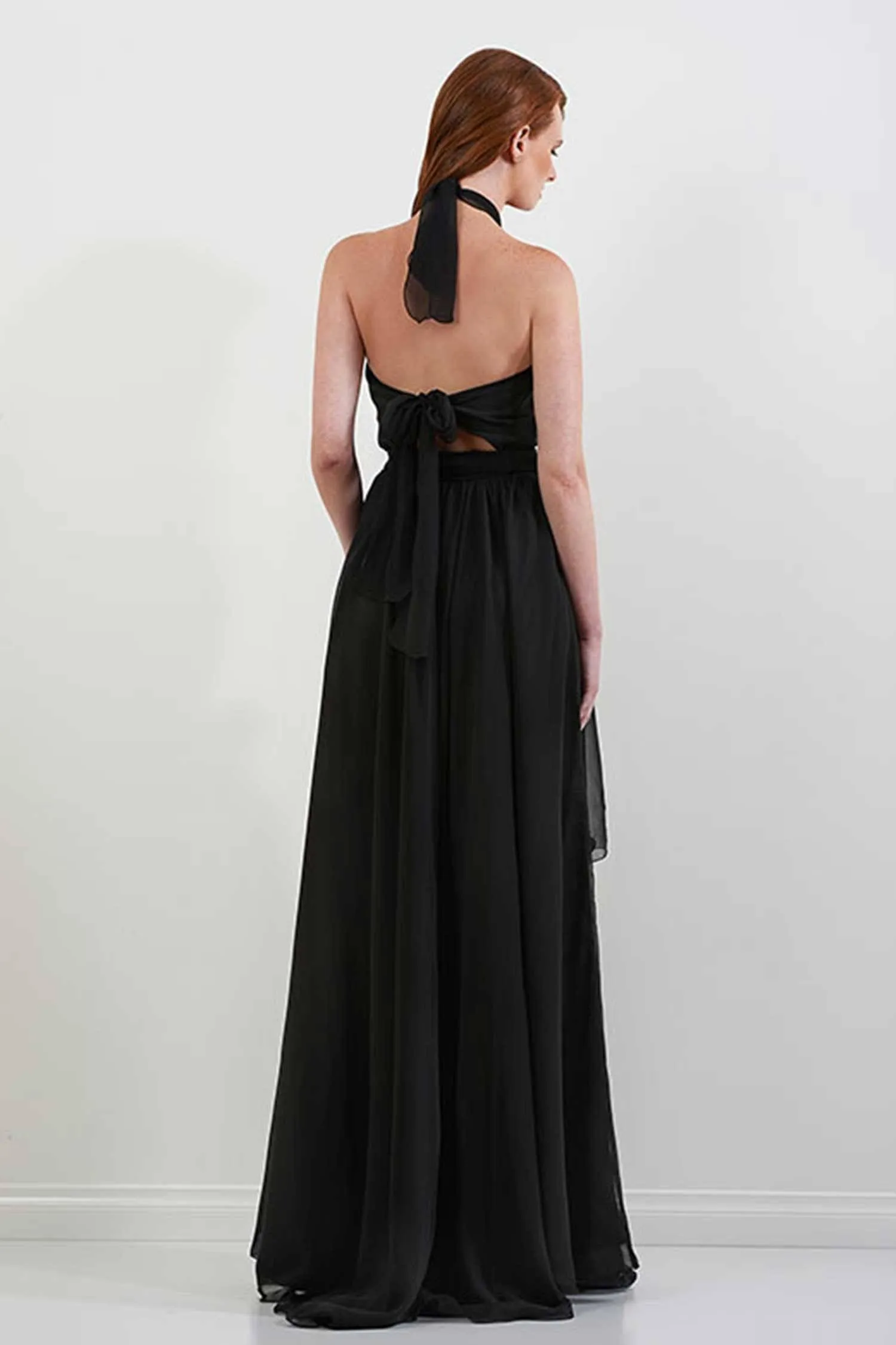 Harlow Gown in Black  | Chiffon