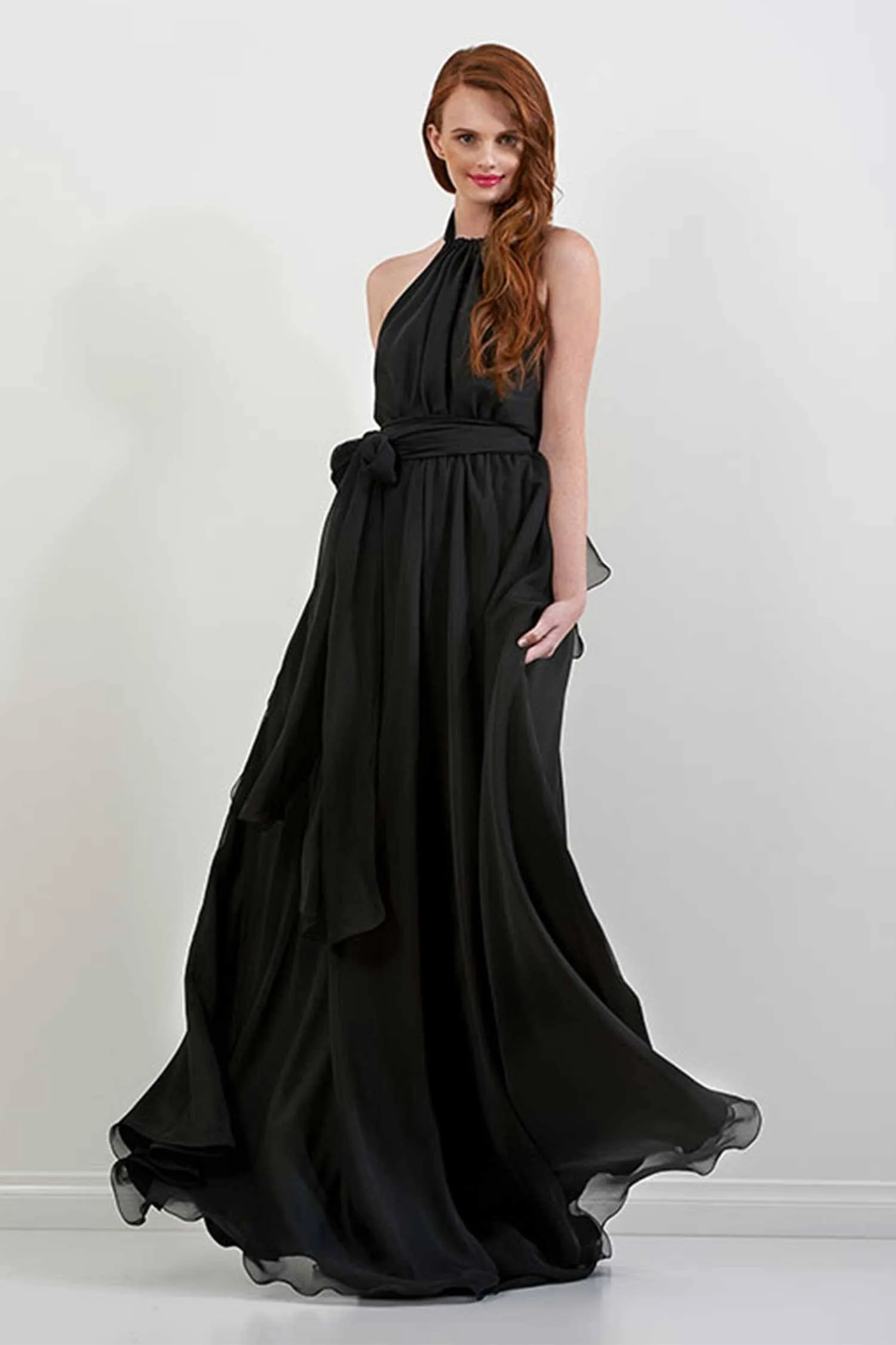 Harlow Gown in Black  | Chiffon