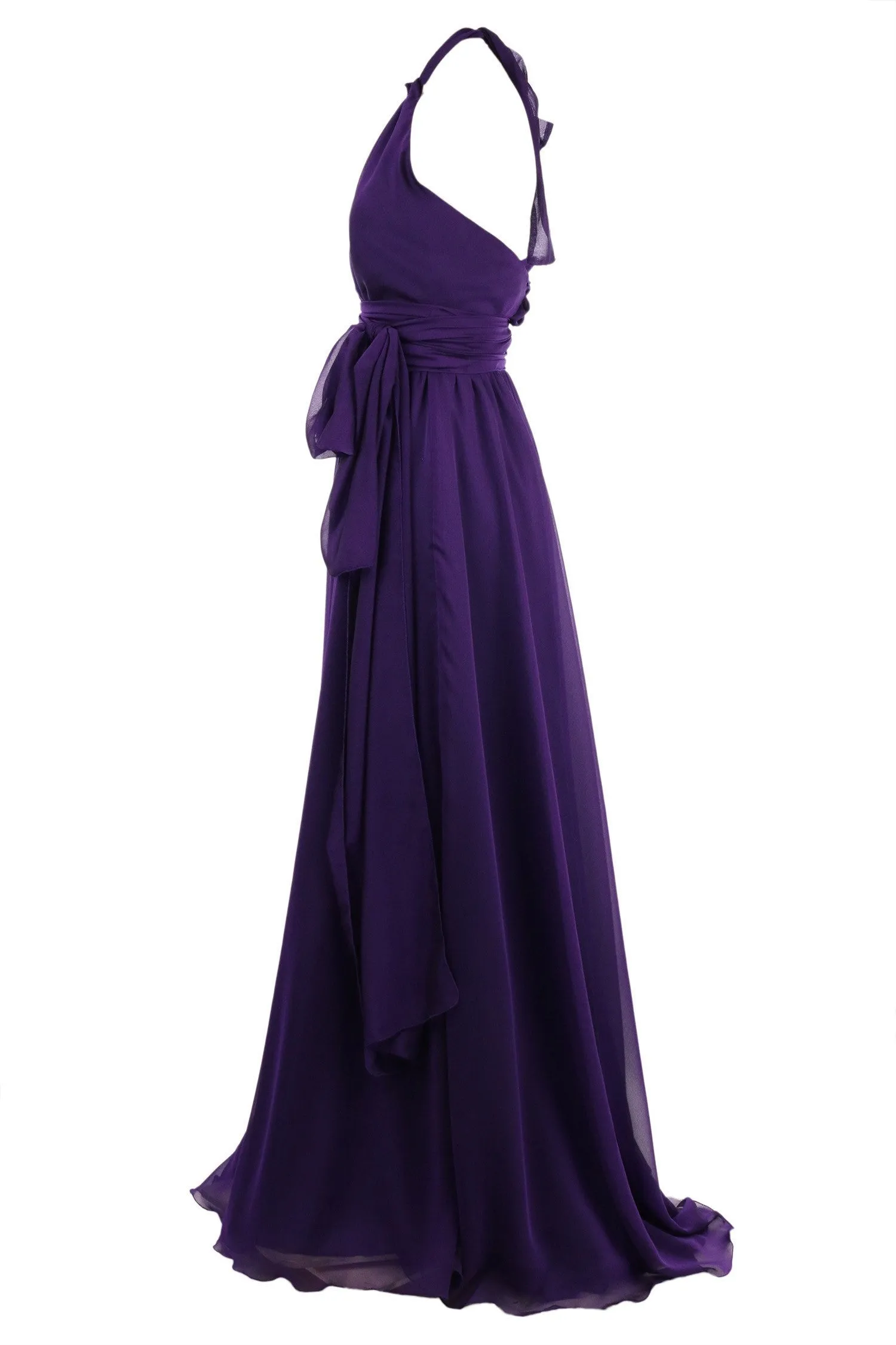 Harlow Gown in Purple  | Chiffon