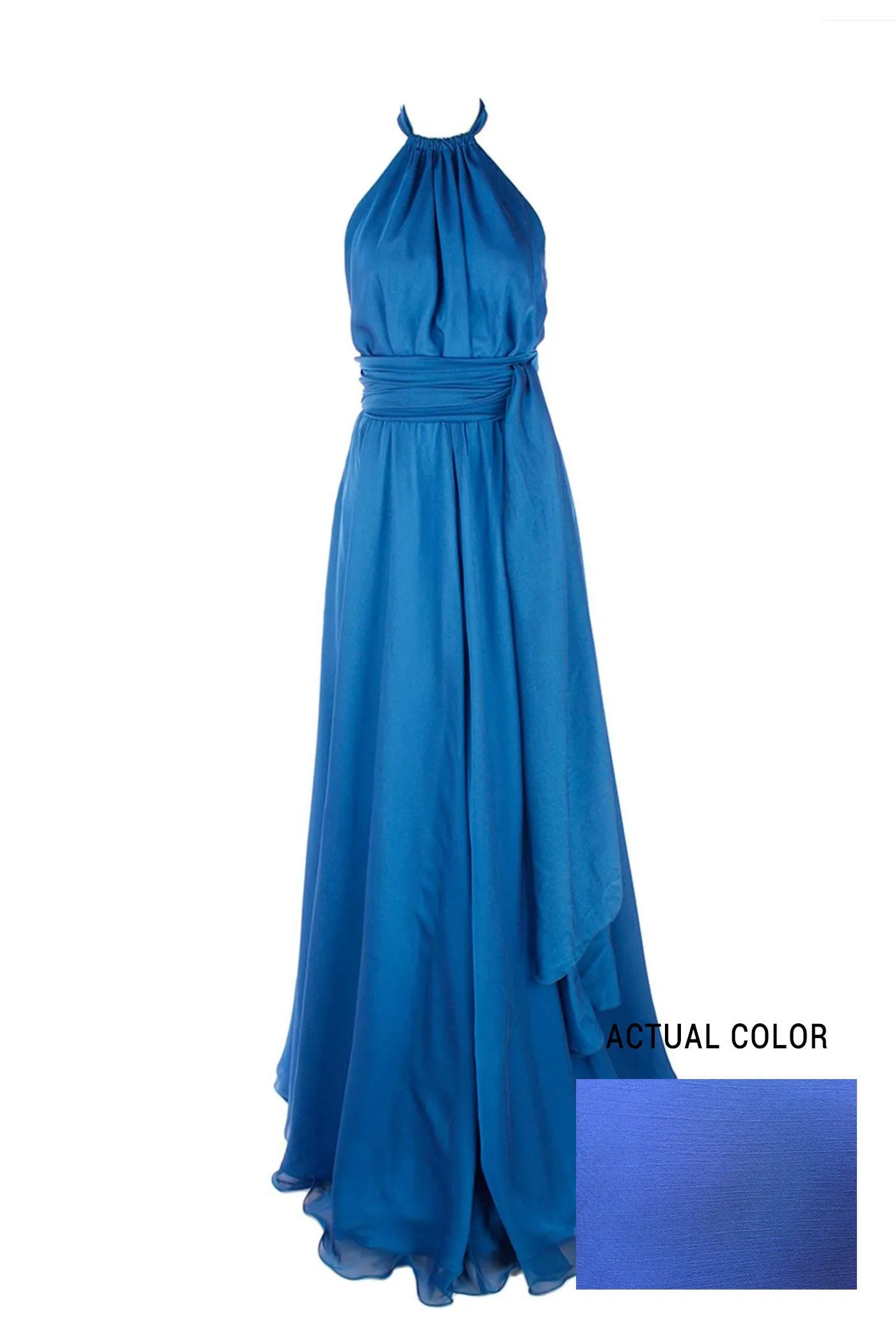 Harlow Gown in Sapphire  | Chiffon