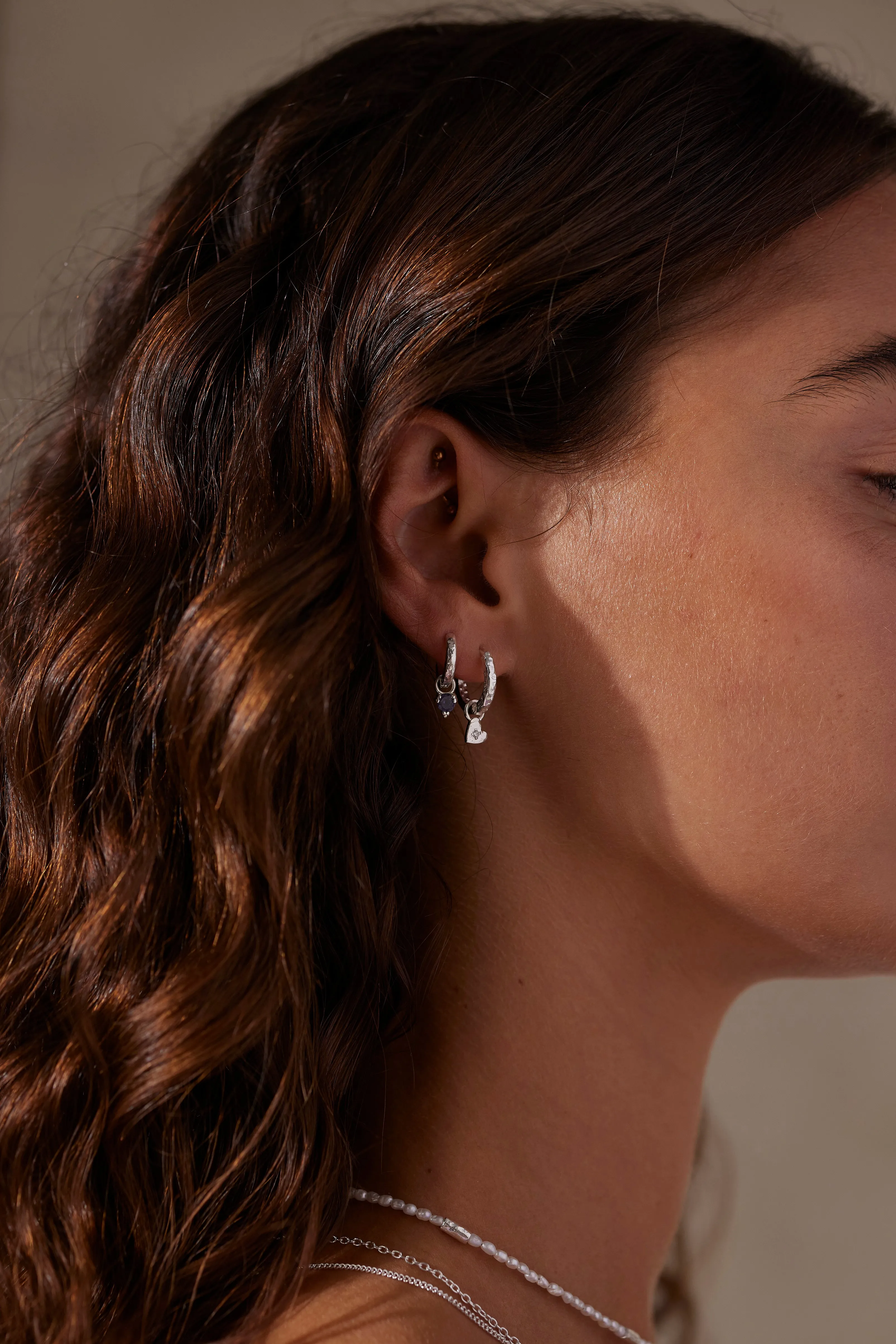Lover Silver Earring Charm