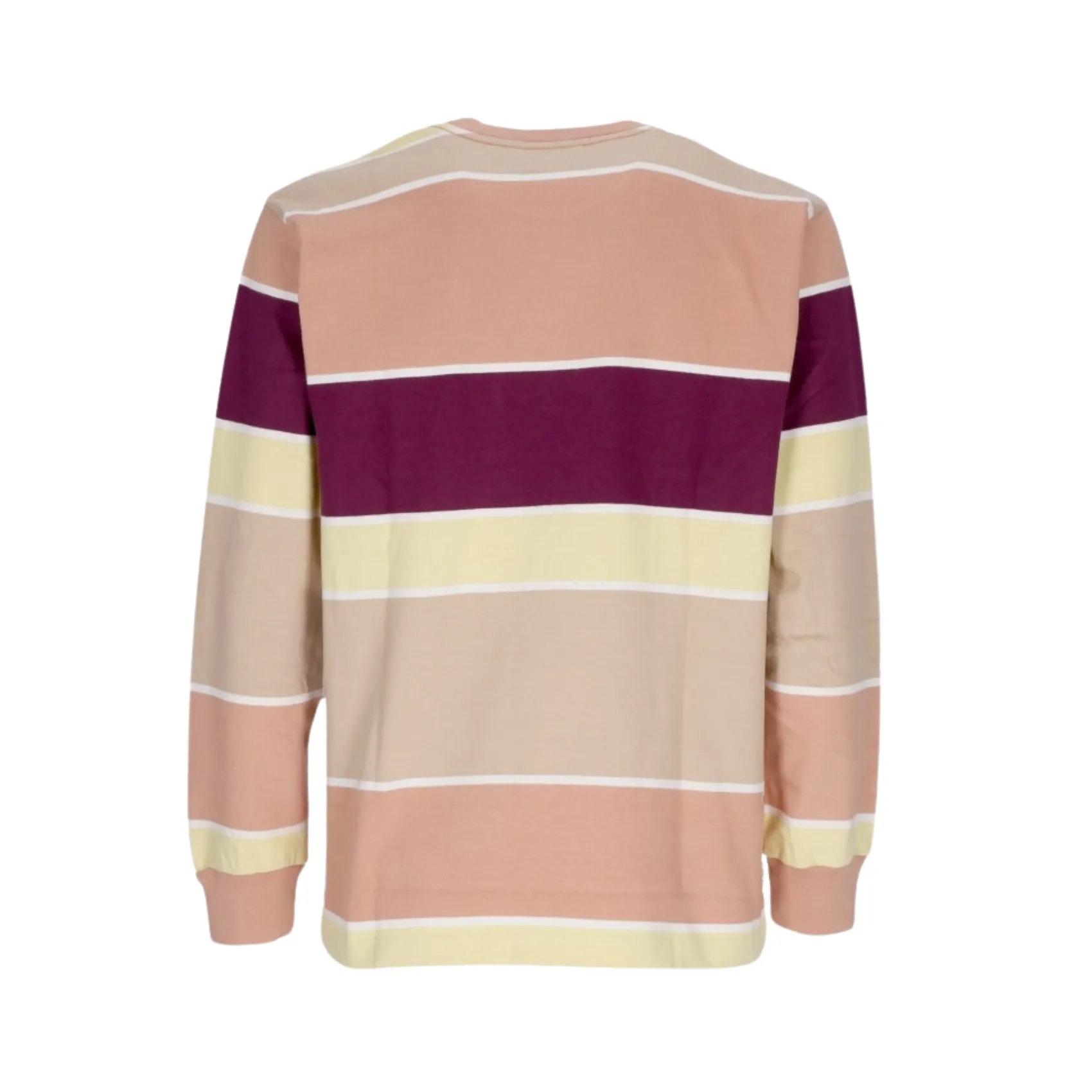 Obey Nationale Stripe Tee Ls - Italian Clay Multi