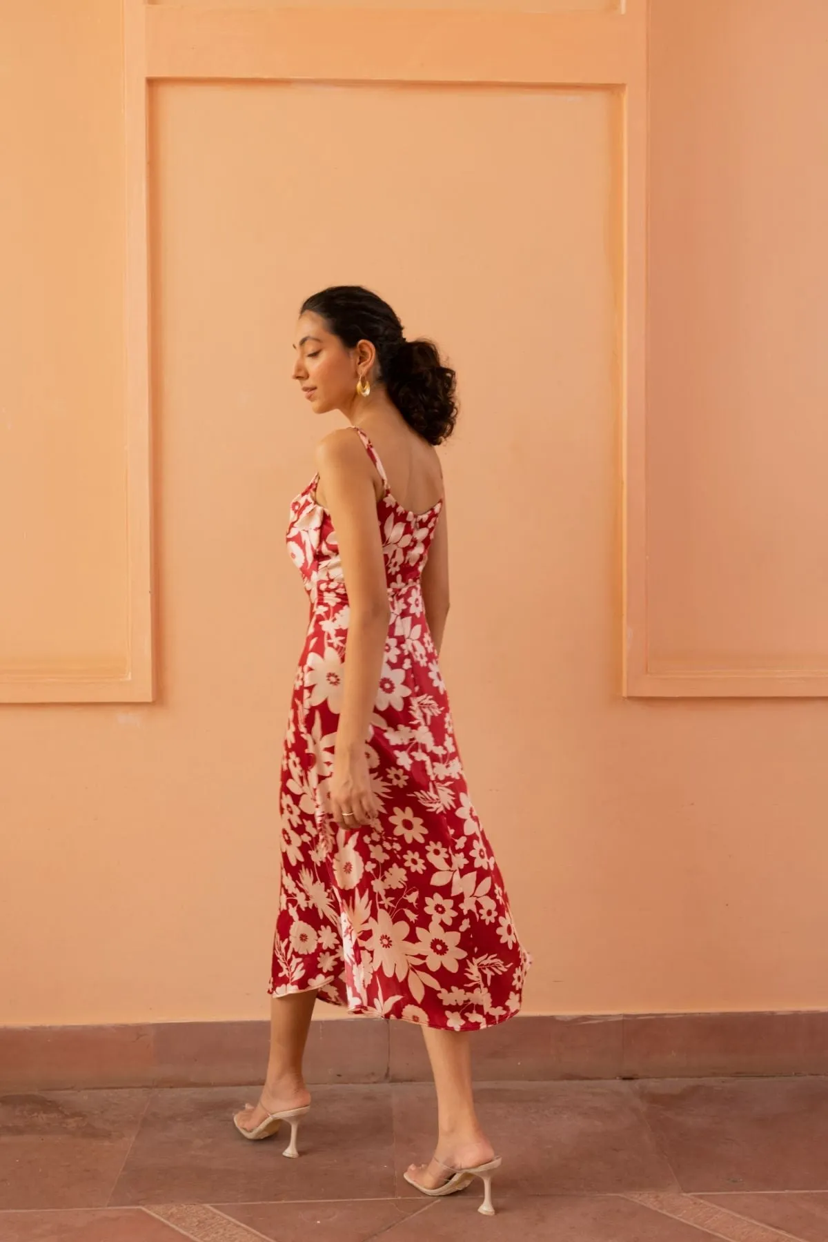 Ornate Dress - Oasis Red Print