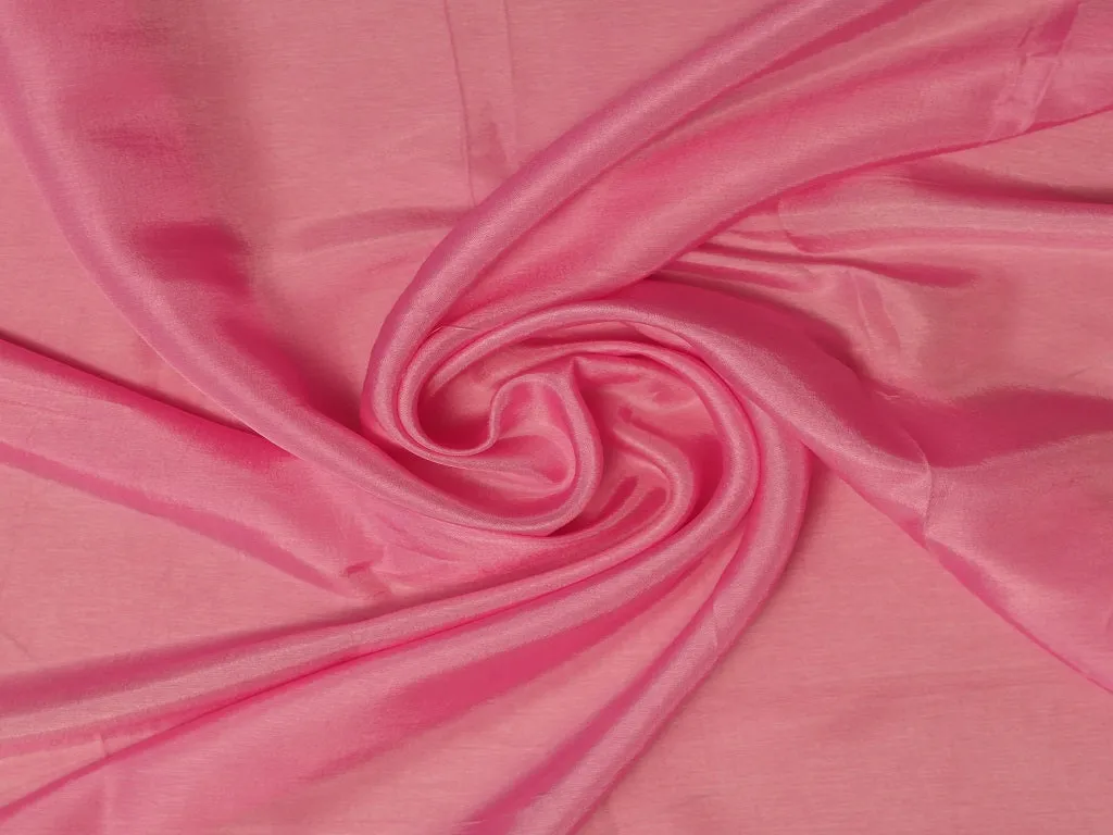 Pink Plain Viscose Dola Silk Fabric (Wholesale)