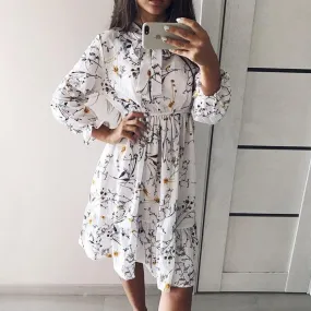 Print Floral Bohemian Dress