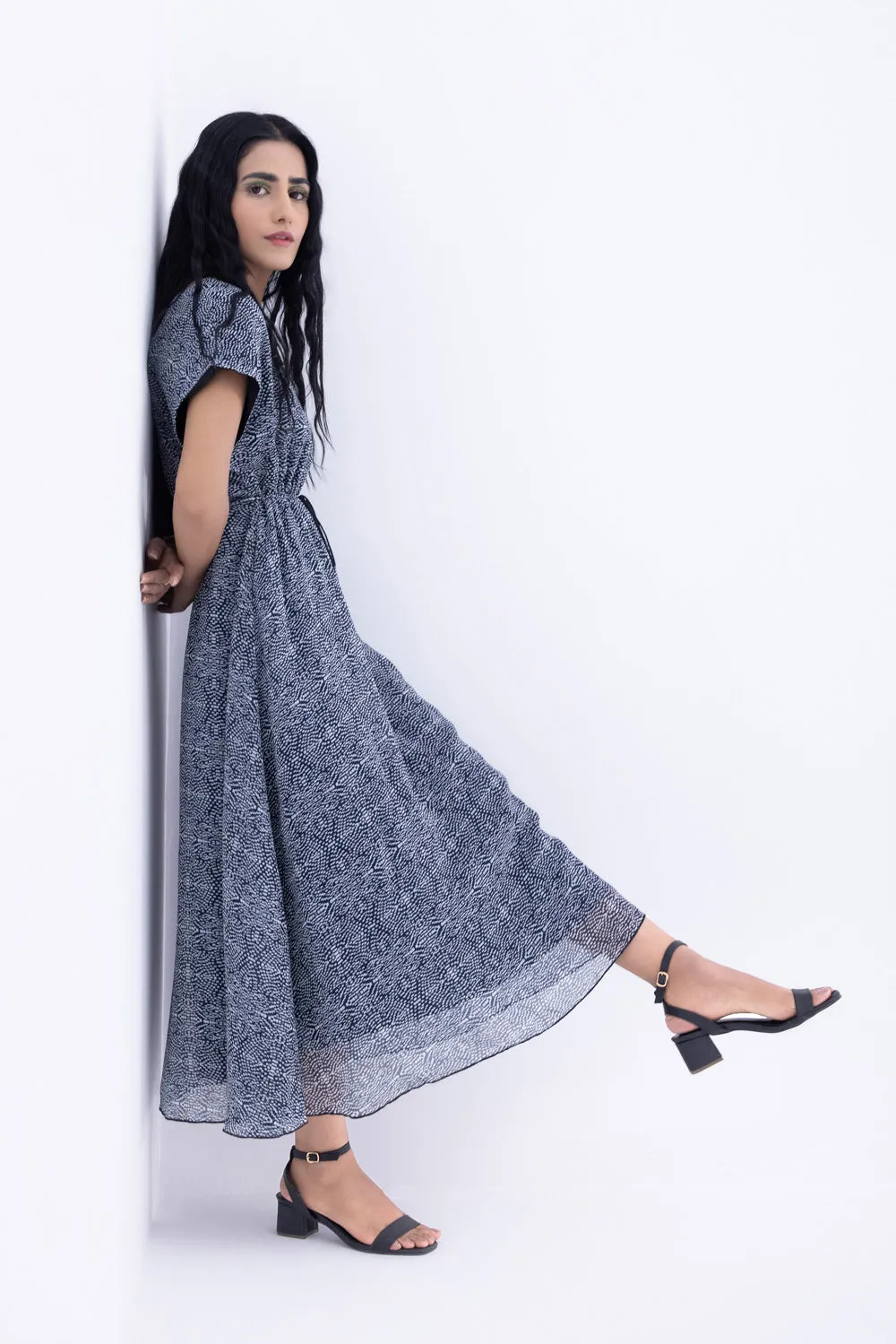 Printed Chiffon Dress