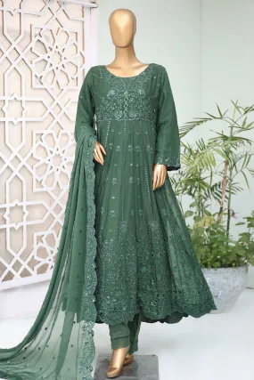 Shazlin By Bin Saeed Stitched 3 Piece Emb Chiffon Frocks Collection'2024-RTSC-993-Green