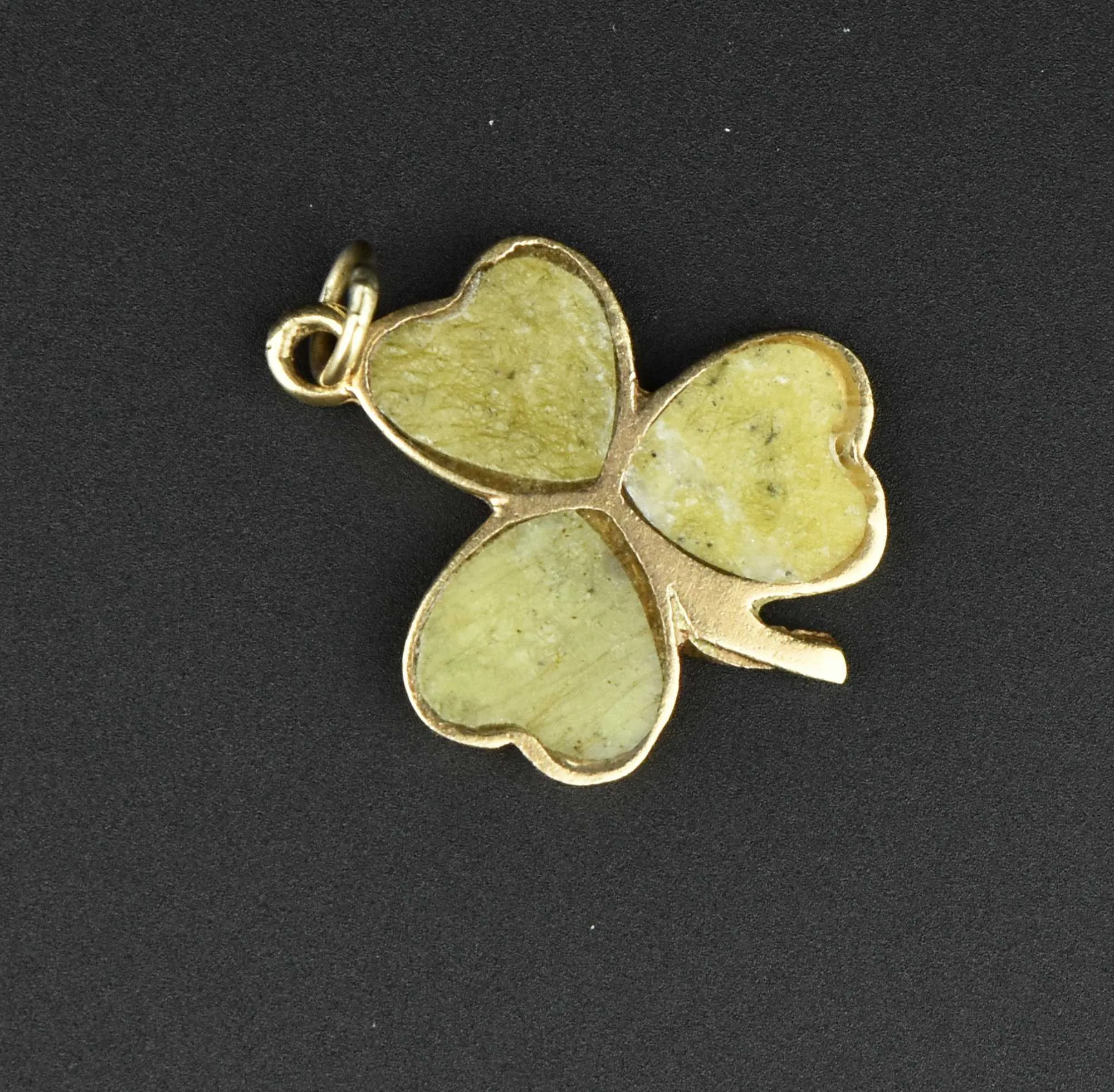 Vintage Gold Connemara Marble Charm Pendant